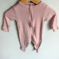 Pink Cotton Footed Sleeper / 0-3m