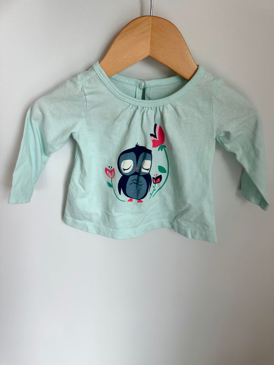 Owl Sleepy Top / 3-6m