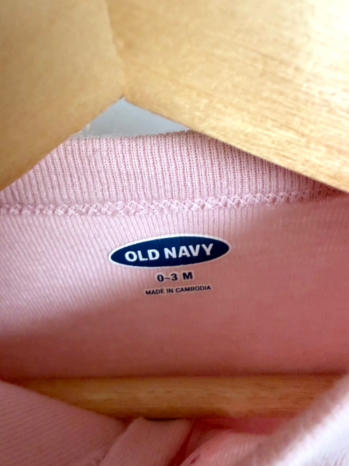 Pink Cotton Footed Sleeper / 0-3m
