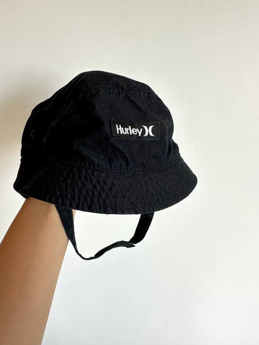 Black Hurley Bucket Hat with Strap / 3-9m?
