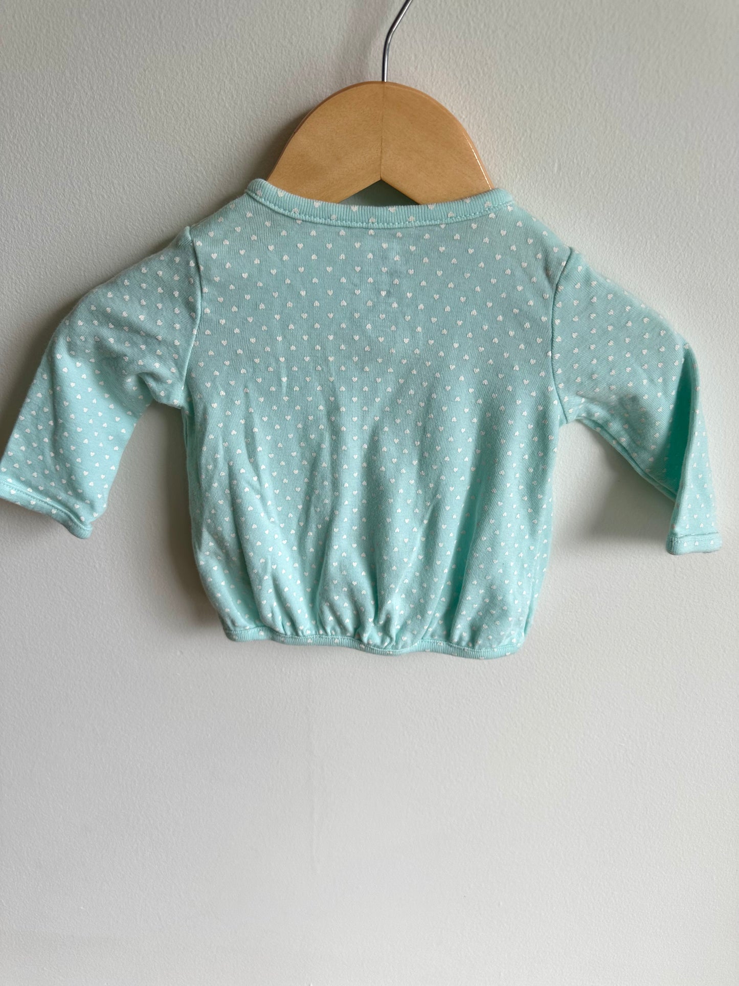 Blue Hearts Cardigan / 0-3m