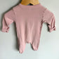 Pink Cotton Footed Sleeper / 0-3m