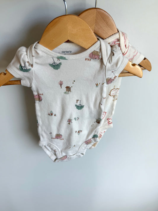 Sheep + Homestead Bodysuits (2) / 3m