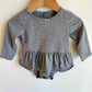 Grey Polka Dot Skirt Bodysuit / 12m