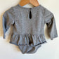 Grey Polka Dot Skirt Bodysuit / 12m