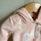 Gap Pink Hooded Fleece Jumpsuit / 3-6m