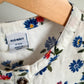 White Floral Button Jumpsuit / 3-6m
