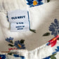 White Floral Button Jumpsuit / 3-6m