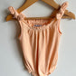 Peach Ribbed Bubble Romper / 18-24m