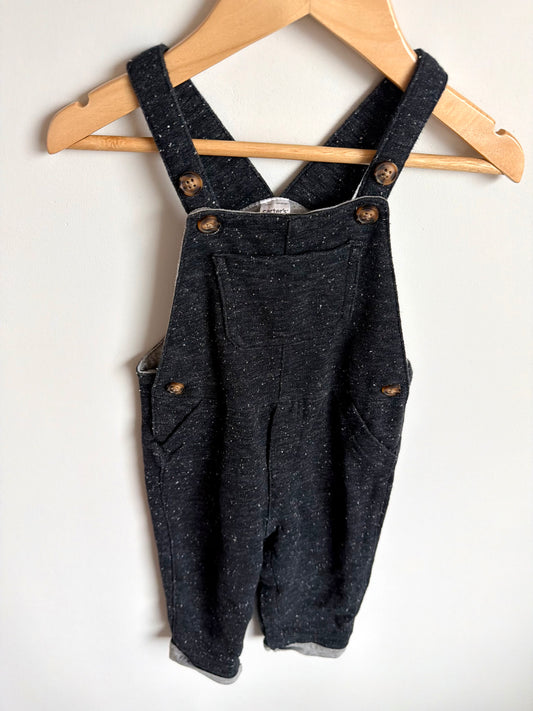 Speckled Black Overalls / 18m