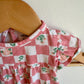 Floral Checkered Bodysuit / 3m