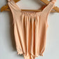 Peach Ribbed Bubble Romper / 18-24m