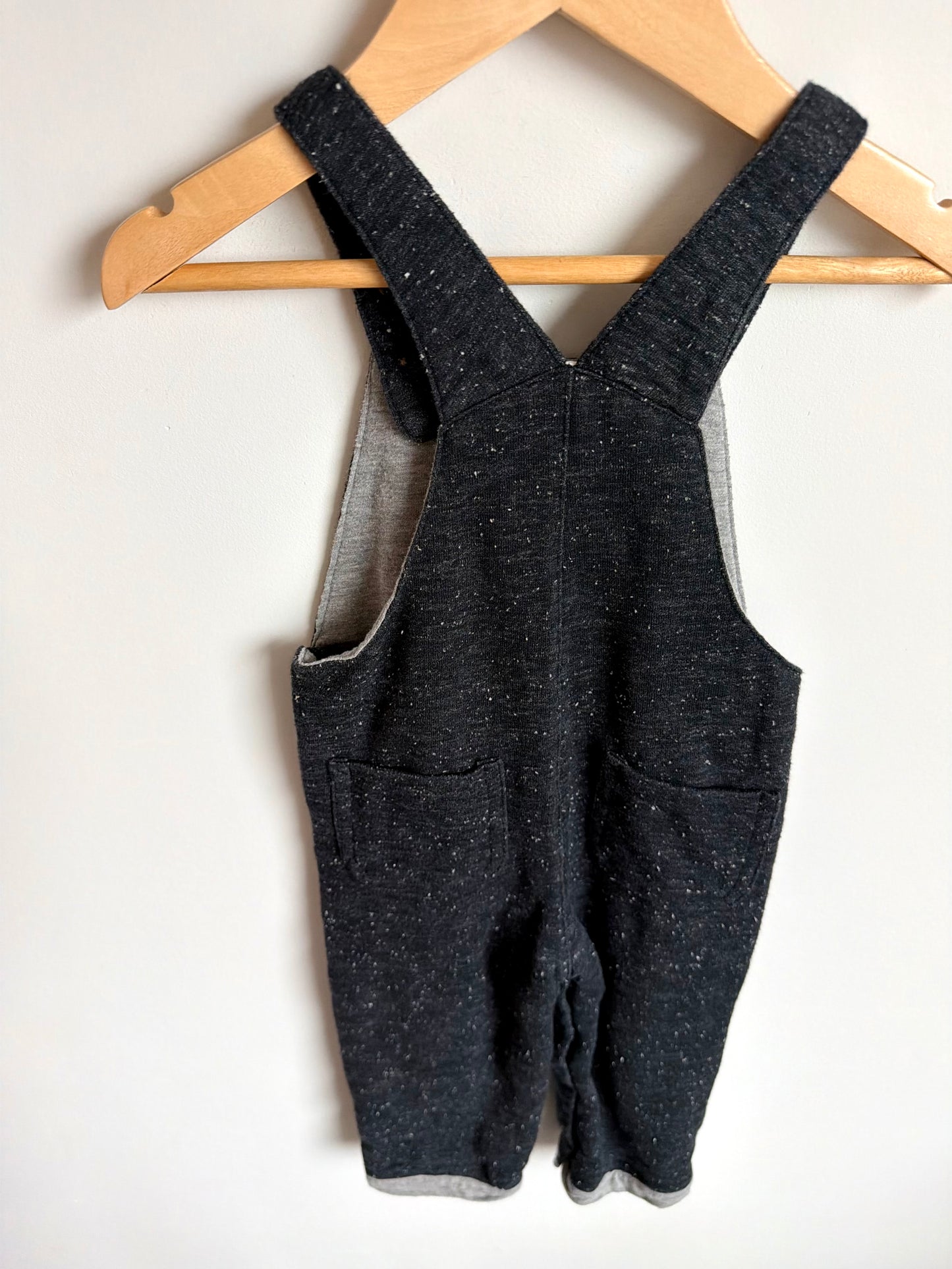 Speckled Black Overalls / 18m