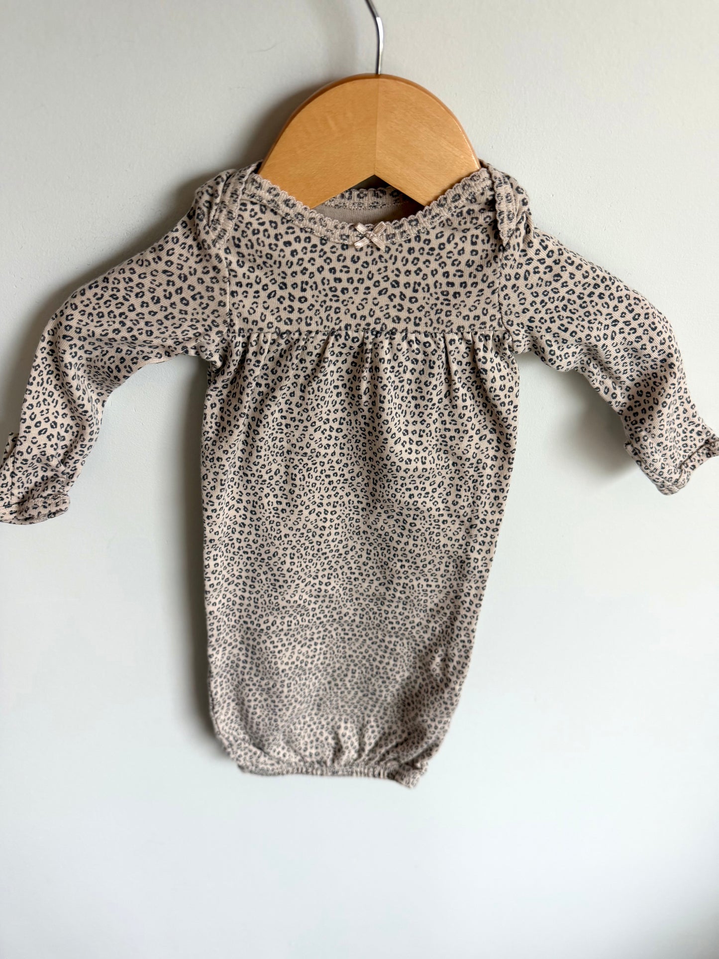 Animal Print Sleeper Gown / 0m