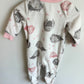 Hedgehog White Fleece Sleeper / 12m