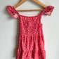 Red Floral Tank Dress / 4-5 years