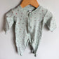 Dusty Blue Floral Sleeper / 3-6m