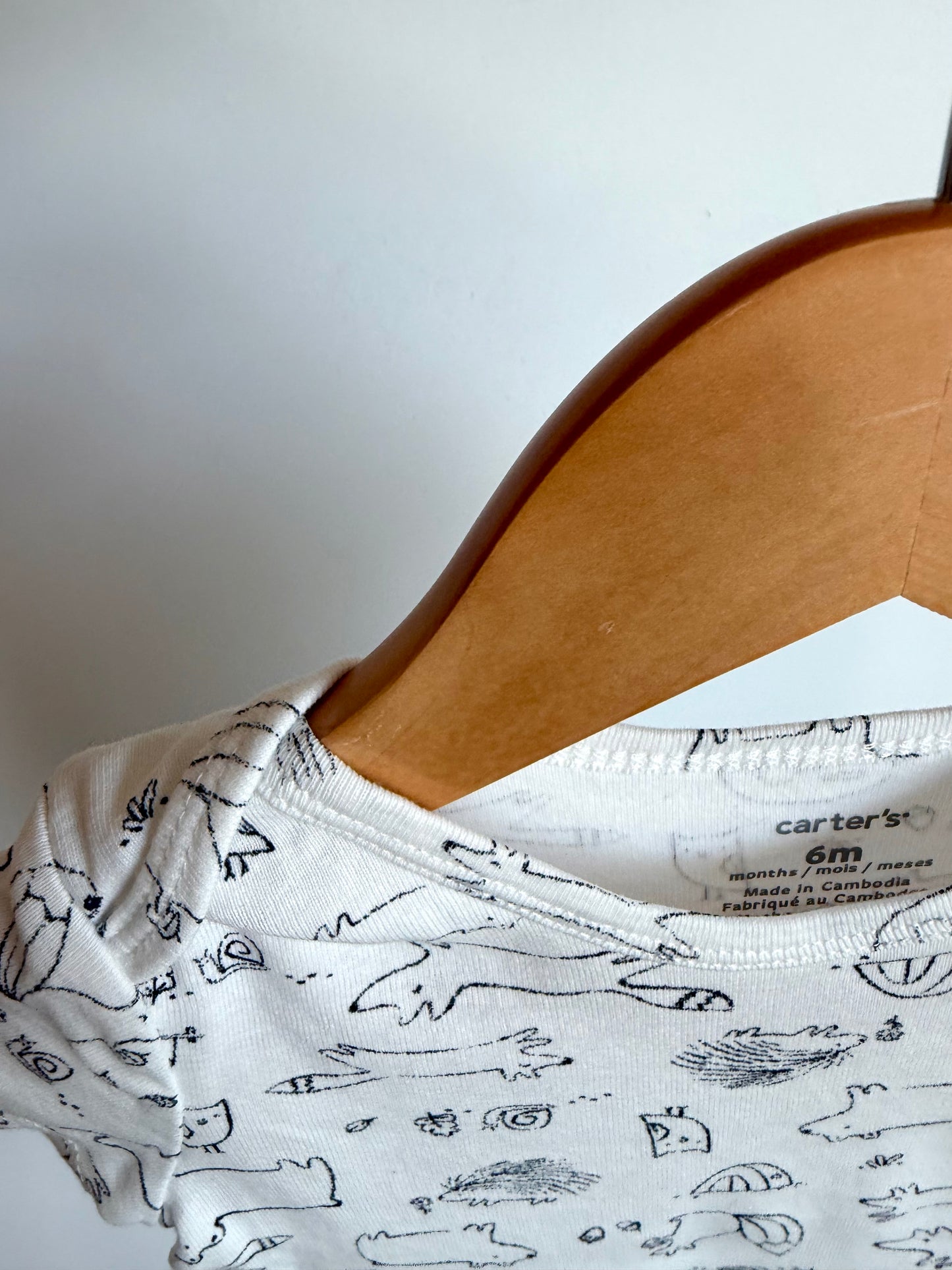 Lined Animals Bodysuit / 6m