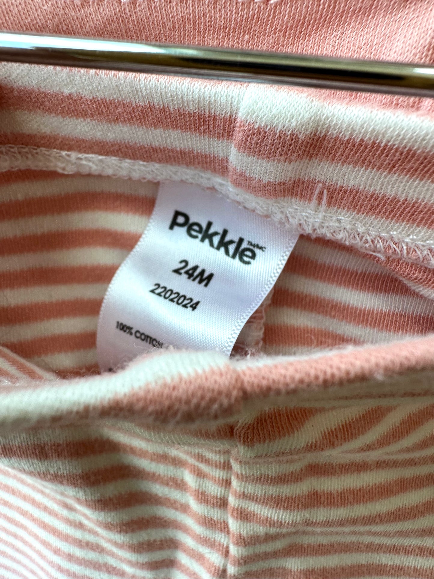 Pink + White Leggings / 24m