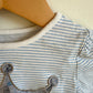 Princess Striped Blue Top / 12m