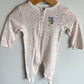 Blue Flower Embroidery Dot Sleeper / 6-9m