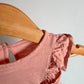 Peach Ruffle Dress Bodysuit / 12m