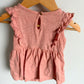 Peach Ruffle Dress Bodysuit / 12m