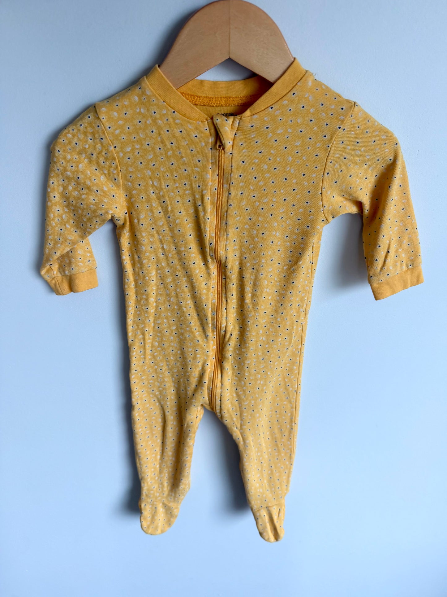 Yellow Heart Sleeper / 6-12m