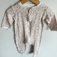 White Floral Footed Sleeper / 6-12m