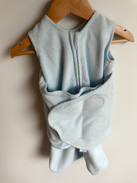 Blue Fleece Sleep Swaddle / 3-6m