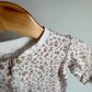 White Floral Footed Sleeper / 6-12m