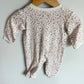 White Floral Footed Sleeper / 6-12m