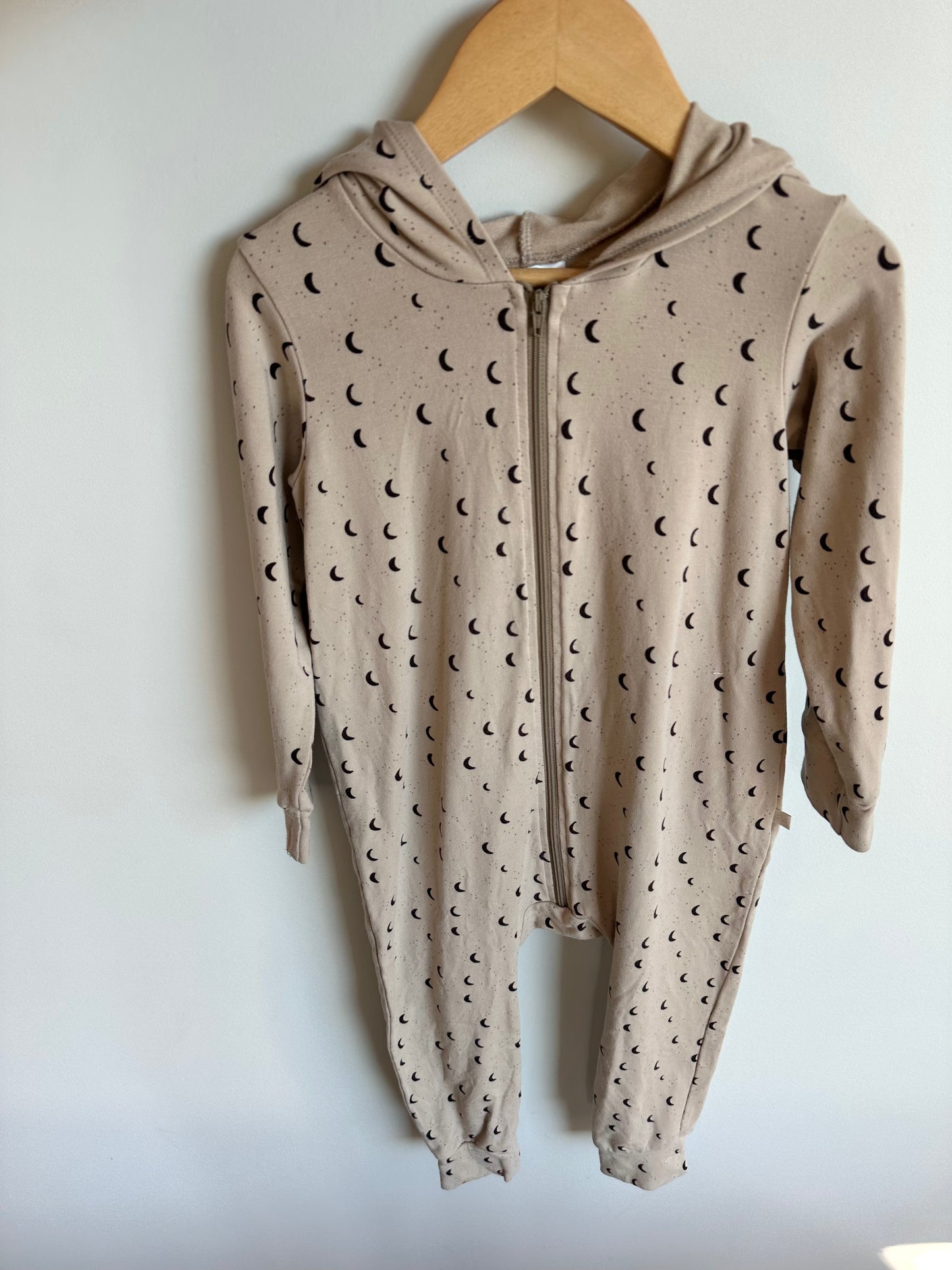 Jax & Lennon Bamboo Moon Hooded Jumpsuit/ 3-4 years