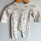 White Fawn Footed Sleeper / 6-12m