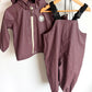 Wheat Plum Rain Jacket + Pants Set / 18m