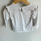 Heart White Ruffle Sleeve Top / 12-18m