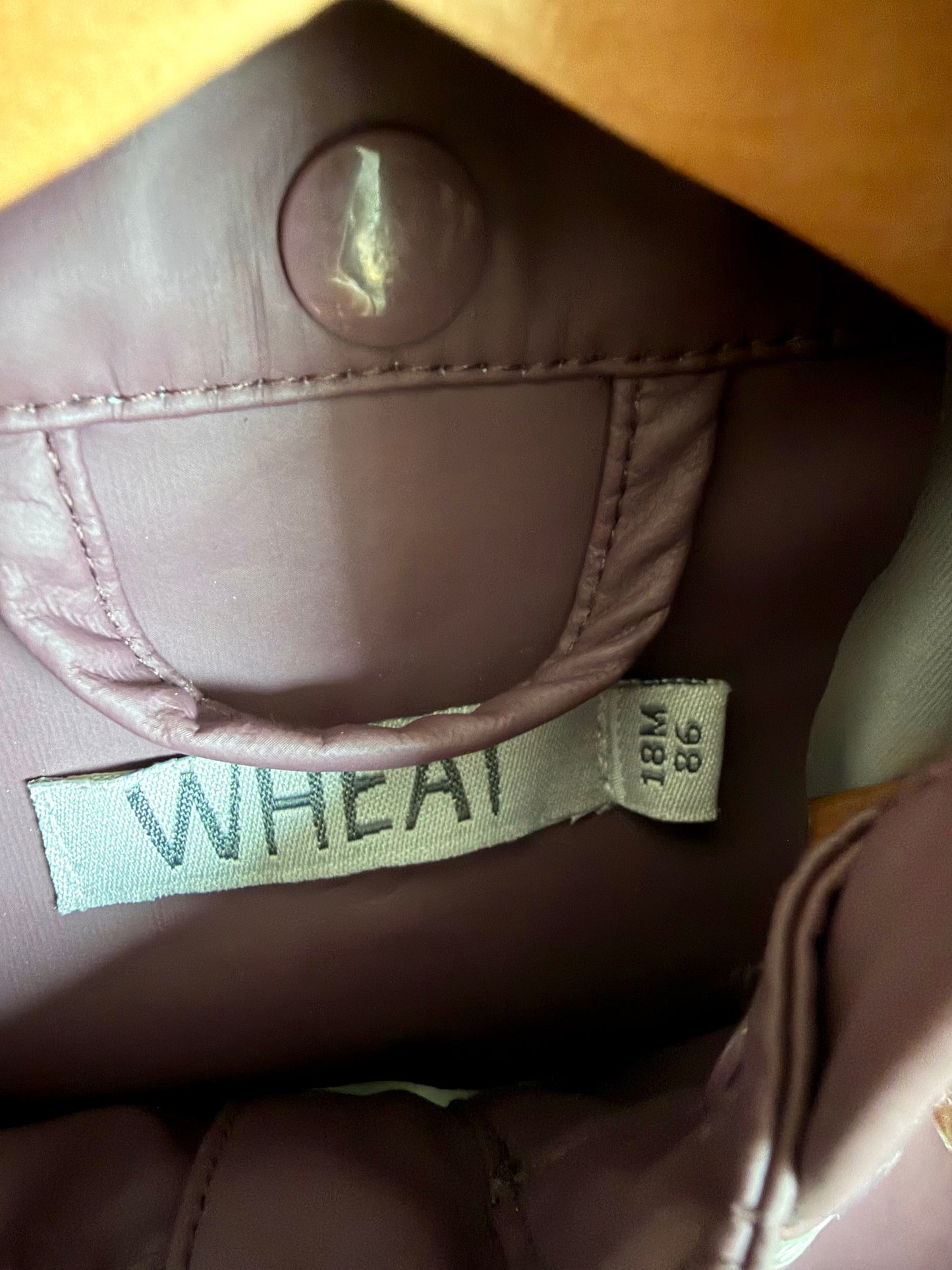 Wheat Plum Rain Jacket + Pants Set / 18m