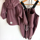 Wheat Plum Rain Jacket + Pants Set / 18m