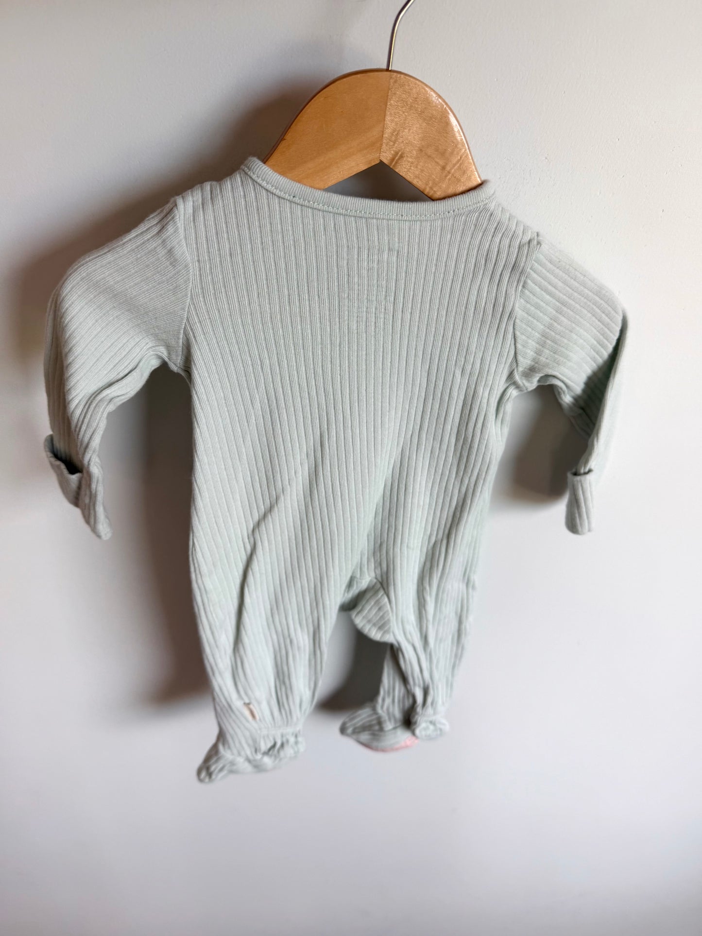Light Green Flower Face Sleeper / 3m
