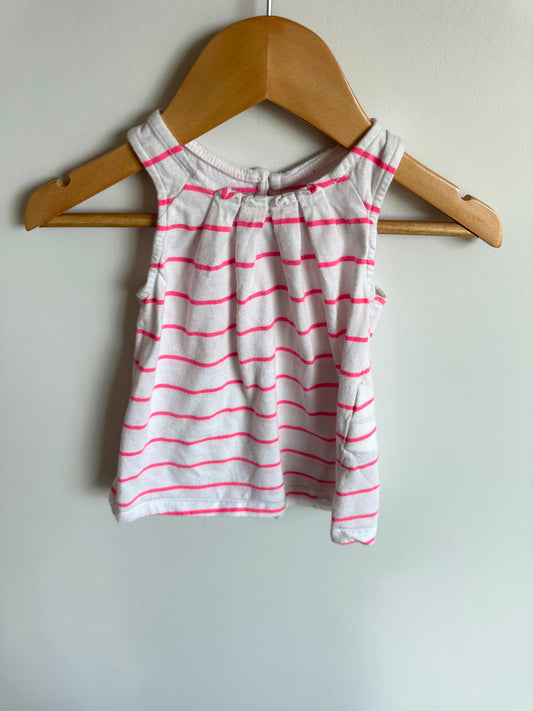 Pink Striped Tank Top / 2T