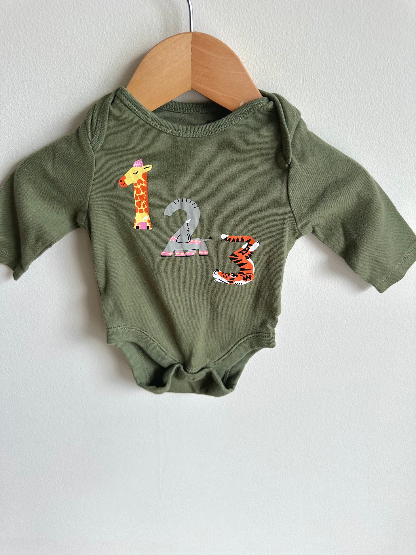 Animal Numbers Bodysuit / 0-3m