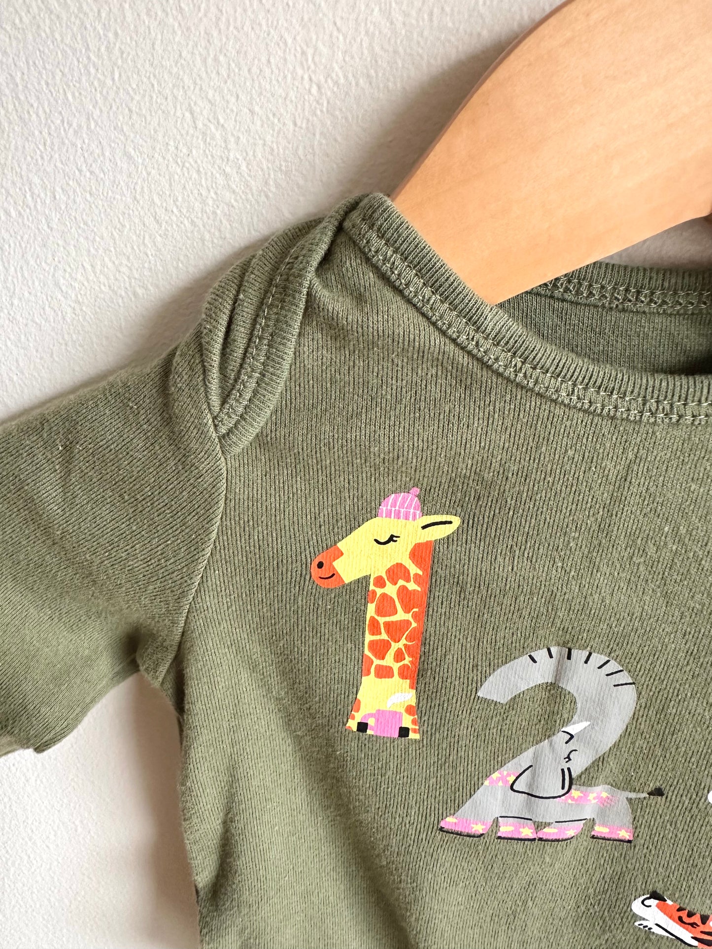 Animal Numbers Bodysuit / 0-3m