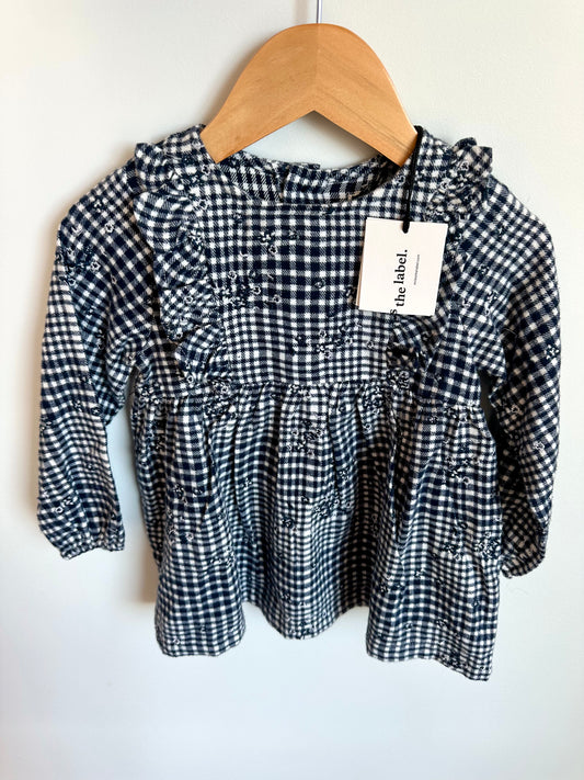 Organic Prairie Gingham Dress (With Tags) / 18m