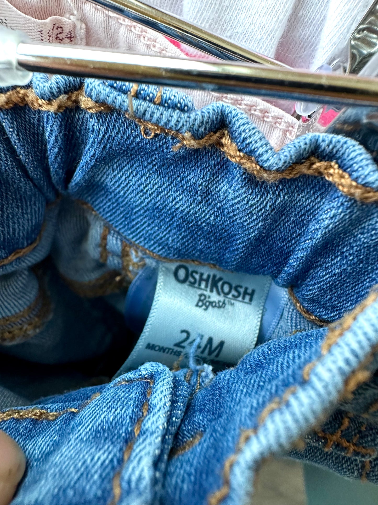 Jeans with Flower Embroidery / 24m