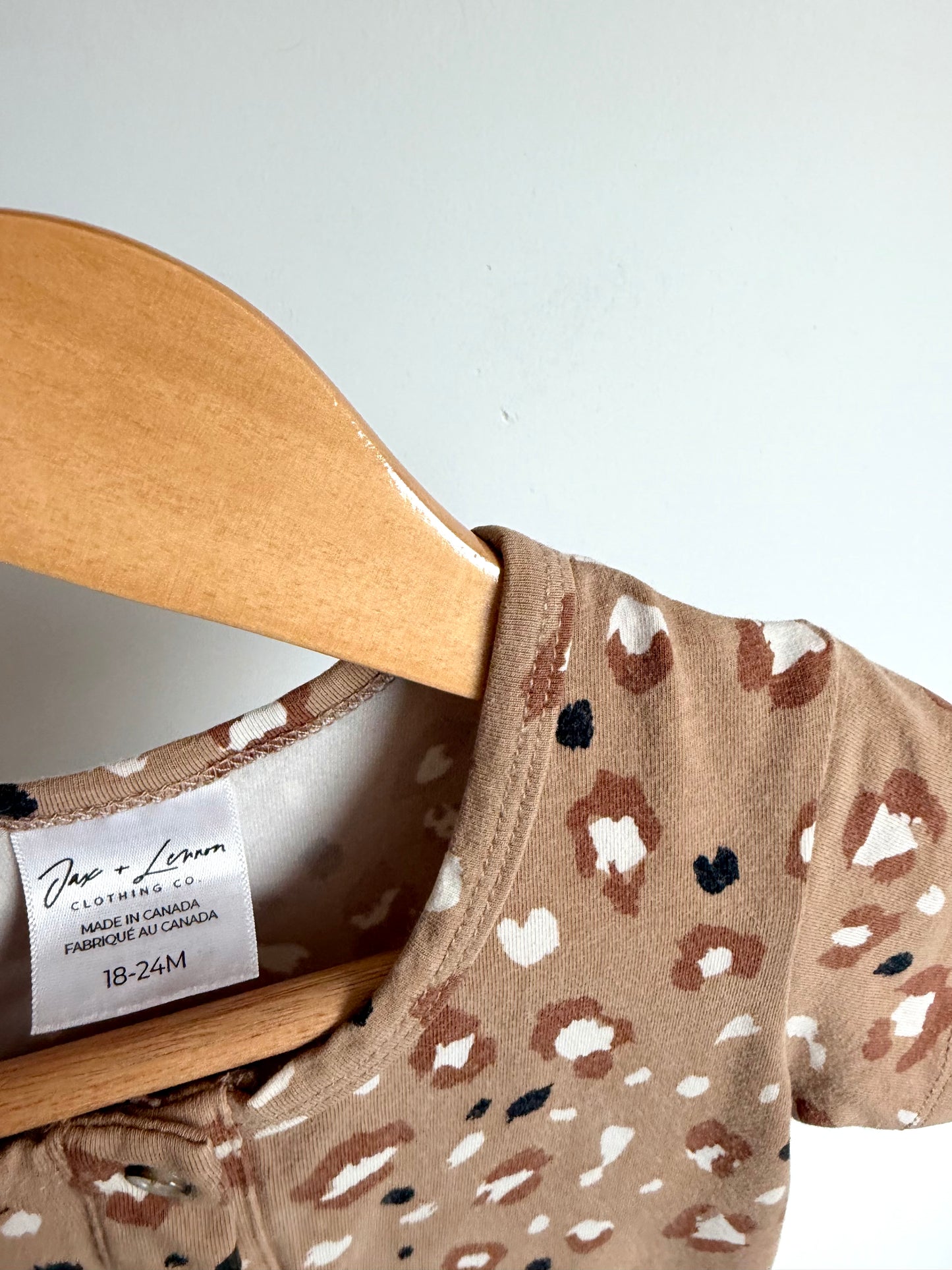Jax + Lennon Bamboo Animal Print Romper / 18-24m