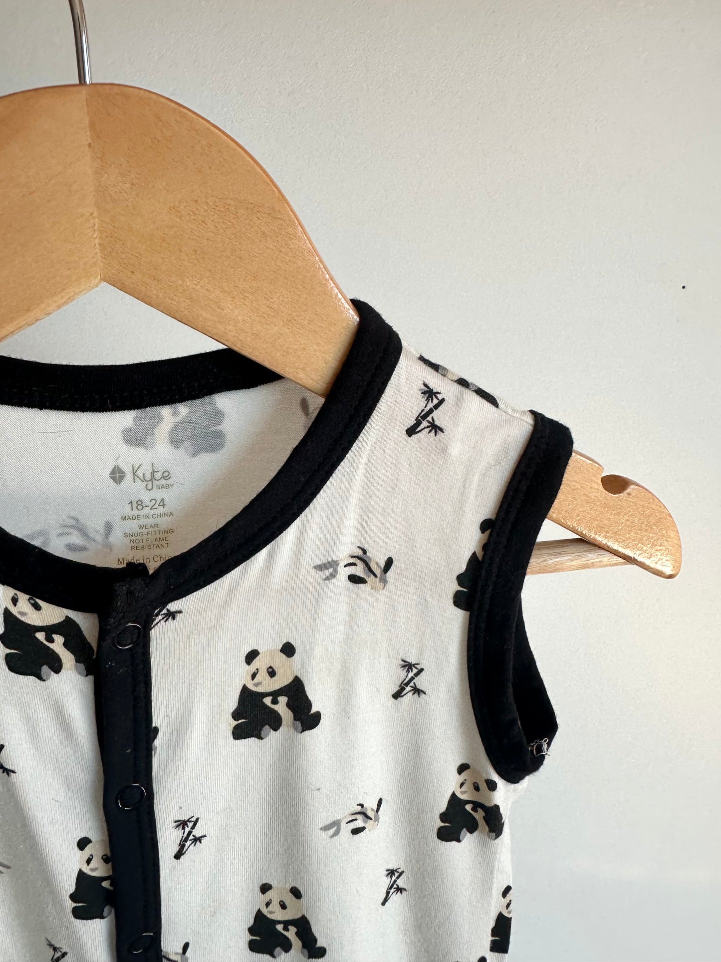 Kyte Panda Bamboo Sleeveless Jumpsuit / 18-24m