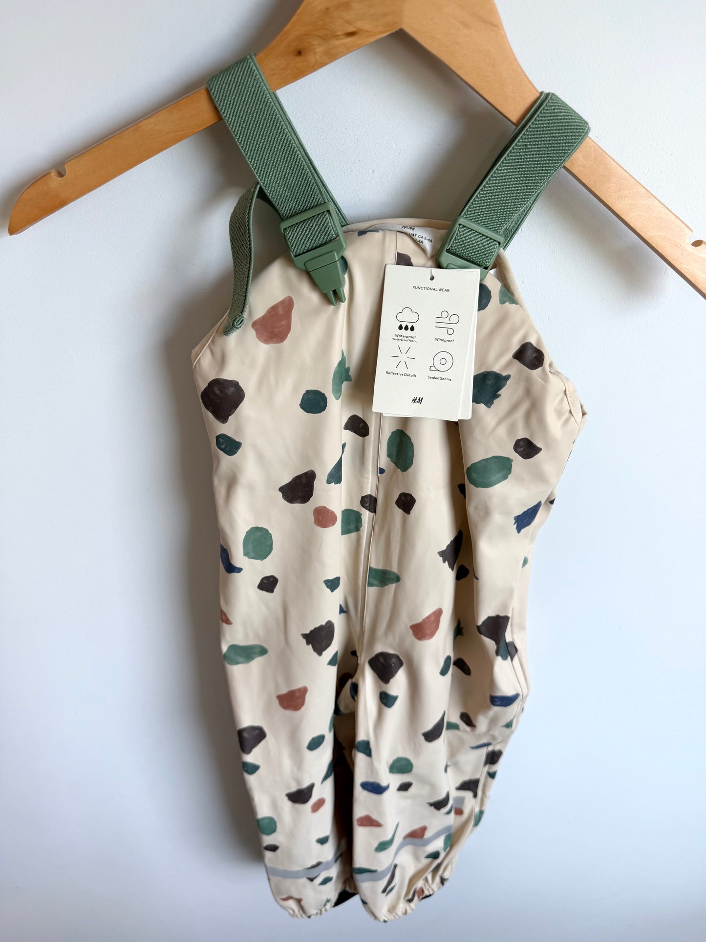 H&M Painted Marks Rain Pants (With tags) / 2-4T