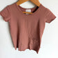 Jax + Lennon Bamboo Rust T-shirt Dress with Pocket / 18-24m