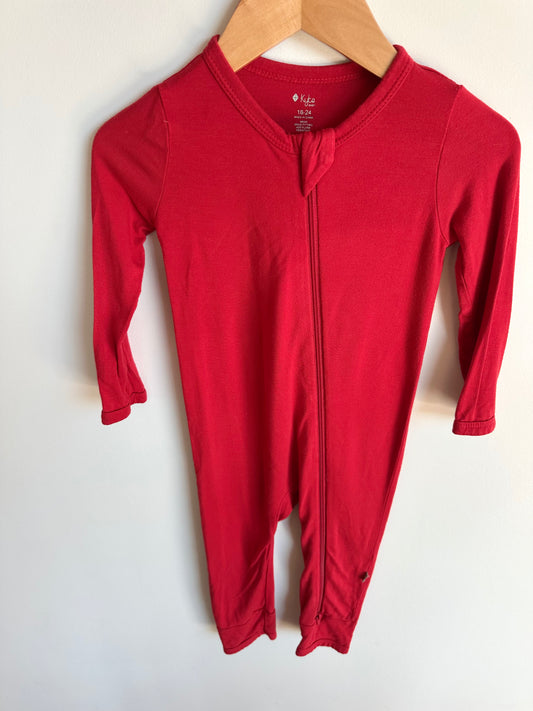 Kyte Red Bamboo Jumpsuit or Sleeper / 18-24m