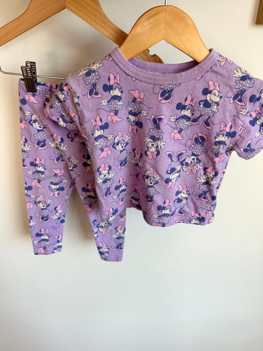 Purple Minnie PJ Set / 12-18m
